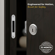 Plantex Sliding Door Lock for Wardrobe/GI Steel Drawer Lock/Suitable for 20mm Sliding Door - Pack of 2 (SL-01, Z-Black)