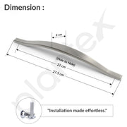 Plantex Cabinet Handle/224mm Handle for Wardrobe/Kitchen Handle/Pull-Push Handle for Home/Office - Pack of 1 (Satin)