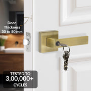 Plantex Door Lock/Heavy Duty Main Door Lock with 3 Key/Mortise Locks for Home/Office/Hotel - (9807-Brass Antique)