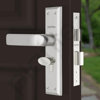 Plantex Heavy-Duty Door Lock Set - Main Door Lock Handle Set/6-Lever Lock Mechanism with 3 Years of Warranty/Mortise Lock with 3 Keys, Brass Lock Body & Cylinder(PTP-03 Matt)