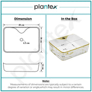 Plantex Table Top Wash basin For Bathroom/Ceramic Table Top Washbasin/Countertop Vessel Sink Basin - Indo-European Collection (EQTT-224, 19 x 15 x 5.5 Inch)