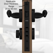 Plantex Door Lock for Home/Main Door Lock Set/Mortise Lock Set with Brass Lock Body & Cylinder - Pack of 1 (7135, Z-Black)