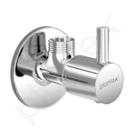 Plantex Single Lever Angle Cocke for Bathroom with Brass Spindle/Angle Valve with Wall Flange and Teflon Tape/Stop Cock for Wash Basin/Kitchen- Pack of 1 (MKS-1274-Chrome)