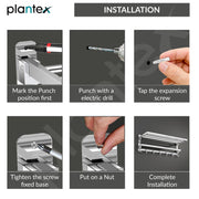Plantex Folding Towel Rack with Hooks for Bathroom/24 Inch Stainless Steel Towel Hanger/Towel Stand/Towel Rod/Bathroom Accessories - Pack of 1 (Chrome)