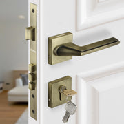 Plantex Triple Security Door Lock for Home/Main Door Lock Set with 3 Years of Warranty/Mortise Lock for Door with Brass Lock Body & Cylinder(7122 - Brass Antique Finish)