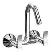 Plantex Mixer Tap for Kitchen Sink with 360Â° Swivel Spout/Sink Mixer Tap Hot and Cold with Teflon Tape & Wall Flange/Bathroom Accessories - (Star, Chrome)