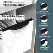 Plantex Profile Handle for Kitchen Cabinet/10 Inch Aluminium Drawer Profile Handle/Wardrobe Pull Handle for Home/Office/Hotel - Pack of 1 (Black)