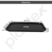Plantex Dish Drainer Tray Only/Rectangular Water Drain Tray for Kitchen Basket/Plastic Drip Tray Water Collector for Utensils Basket  â€“ Pack of 1 (Black, 45 x 35 x 3 cm)