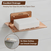 Plantex Stainless Steel Soap Holder for Bathroom/Wall Mounted Soap Holder/Soap Dish/Bathroom Accessories (Rose Gold)