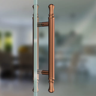 Plantex Heavy Duty Main Door Handle - 14 Inch Pull-Push Handle for Glass & Wooden Doors - Pack of 1 (PVD Rose Gold) - 3 Years Warranty