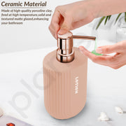 Plantex Ceramic Bathroom Set - Soap Holder for Bathroom/Liquid Soap Dispenser/Tumbler Holder/Toothbrush Holder - 3 Pcs Set