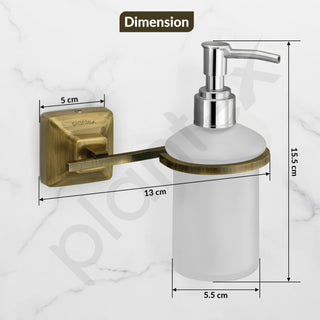 Plantex 304 Grade Stainless Steel Liquid Soap Dispenser/Shampoo Dispenser/Hand Wash Dispenser/Bathroom Accessories - Squaro (Antique)
