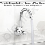 Plantex Kitchen Taps for Home Sink with Water Saving Nozzle/High Arc 360Ãƒâ€šÃ‚Â° Swivel Spout for Sink Tap with Brass Wall Flange-7 Year Warranty by Plantex -(ICO-910-Chrome).