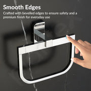 Plantex Napkin Ring for Bathroom/304 Grade Stainless Steel Towel Ring/Towel Hanger/Towel Holder/Bathroom Accessories - Pack of 1 (1902, Chrome)