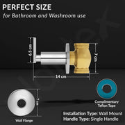 Plantex Pure Brass BAL-506 Concealed Stop Cock/Concealed Stop Valve Tap For Bathroom With Teflon Tape & Brass Adjustable Wall Flange â€“ 15 mm (Mirror-Chrome Finish)