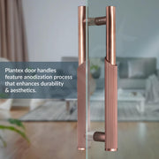 Plantex Main Door Handle/Stainless Steel & Aluminium Door Handle/300mm Pull-Push Handle for Home/Office/Hotel - Pack of 1 (DTMD-409, Rose Gold)