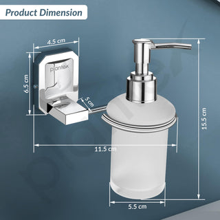 Plantex Liquid Soap Dispenser for Bathroom/304 Grade Stainless Steel Hand Wash Dispenser/Bathroom Accessories - Cute (Pack of 1, Chrome)