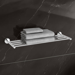 Plantex Towel Rack for Bathroom/Pure Brass Towel Holder/24 Inch Towel Stand/Towel Bar/Bathroom Accessories - Pack of 1 (APS-EFL-13, Chrome)