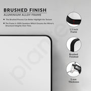 Plantex Aluminium Frame Mirror for Wall/Rectangle Wall Mount Rim Mirror for Bedroom/Dressing Room/Living Room - Black (21x36 Inch)