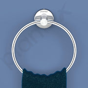 Plantex Stainless Steel Round Napkin Hanger for Bathroom/Towel Holder for Wash Basin/Napkin Holder/Bathroom Accessories - (Chrome) Pack of 1