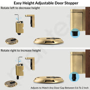 Plantex Door Stopper for Home/Floor Mounted Door Holder/Door Stopper for Hotel/Office/Stops for Door - Pack of 1 (Brass Antique)