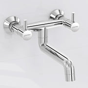 Plantex Pure Brass ICO-916 Non Telephonic Wall Mixer with Water Saving Technology Tap/Mixer Tap for Bathroom with Brass Wall Flange and Teflon Tape-7 Year Warranty ( Mirror Chrome)