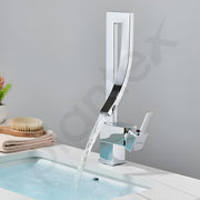 Plantex Pure Brass Wash Basin Tap/Pillar Tap for Wash Basin/Sink Mixer Tap Hot and Cold -Deck Mount-(Chrome)