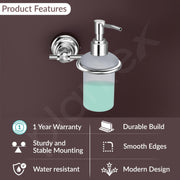 Plantex 304 Grade Stainless Steel Handwash Holder/Wall Mounted Dispenser/Bathroom Accessories - Skyllo (Chrome)
