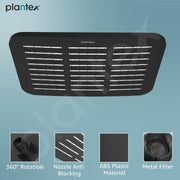Plantex ABS Shower Head for Bathroom/360Â° Rotatable Hand Shower Head for bathroom/Rain Showers Head for bathroom/Pressurized Showers Head â€“ (Matte Black)