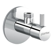 Plantex Pure Brass Angle Valve for Bathroom with Brass Wall Flange and Teflon Tape/Angular Stop Cock for Health Faucet and Wash basin- [ICO-905-Mirror Chrome]