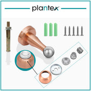 Plantex Stainless Steel 360 Degree 4 inch Door Magnet Stopper for Home/Office/Hotel Wall and Floor Mounted Soft-Catcher to Hold Wooden/Glass/PVC Door - Pack of 2 (PVD Rose Gold Finish)