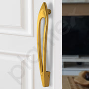 Plantex Door Handle/15 Inch Main Door Handle/Handle for Wooden Door/Pull-Push Door Handle/Door Accessories (Pack of 1, Gold), Pull Handle