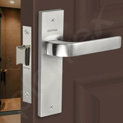 Plantex Heavy Duty Door Lock ÃƒÂ¢Ã¢â€šÂ¬Ã¢â‚¬Å“ Bathroom Door Lock/Mortise 8inch Keyless Plate Handle Set for Home/Bathroom/Store Room/Balcony/Office with Baby Latch (8107, Matt)