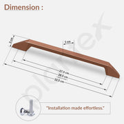 Plantex Cabinet Handle/Kitchen Cabinet Door Handle/Wardrobe/288 mm Cupboard Handle/Door Pull-Push Handle for Home/Office - Pack of 2 (Rose Gold)