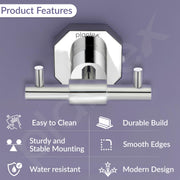 Plantex 304 Grade Stainless Steel Hook for Bathroom/Cloth Hanger for Wall/Hanger Hooks/Wall Hooks for Hanging Strong - Nipron (Chrome)