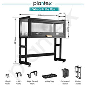 Plantex GI Steel Over The Sink Dish Drying Rack/Kitchen Storage Rack/2-Tier Dish Rack with Cover for Dish Rack/Household Bowls and Plates Organizer - (Black, 74 x 28.5 x 69 CM)