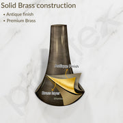 Plantex Smero Pure Brass Made Hooks for Hanging Clothes and Towel in Bathroom/Robe Hook/Hanger for Living Room - Contrive (Rich Antique)