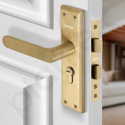 Plantex Door Lock Set - Main Door Lock Plate Handle Set/Mortise Lock with 3 Keys/Lock Body and Cylinder - Pack of 1 (OHMH-81, Brass Antique)