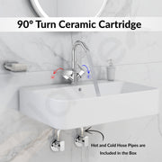 Plantex Sink Tap for Kitchen Basin with Teflon Tape/Kitchen Mixer Tap with 360Ã‚Â° Swivel Spout/Hot and Cold Mixer (Celesiya-1240-Chrome)