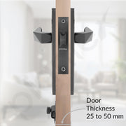 Plantex Heavy Duty Door Lock Ã¢â‚¬â€œ Bathroom Door Lock/Mortise 8inch Keyless Plate Handle Set for Home/Bathroom/Store Room/Balcony/Office with Baby Latch (8129- Grey)