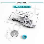 Plantex Pure Brass 2 in 1 Tap for Washing Machine/2-Way Bib Cock for Bathroom with Water Saving Aerator/Bib Cock with Brass Wall Flange and Teflon TapeTape (DOL-2305, Chrome)