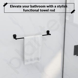 Plantex Towel Rod for Bathroom/304 Grade Stainless Steel Towel Bar/Towel Stand/24 Inch Towel Hanger/Bathroom Accessories - Pack of 1 (PMB-2402, Z-Black)