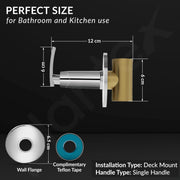 Plantex Pure Brass COL-1006 Angular Concealed Stop Cock/Concealed Stop Valve Tap For Bathroom With Teflon Tape & Brass Adjustable Wall Flange â€“ 15 mm (Mirror-Chrome Finish)