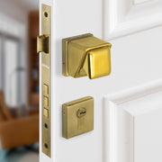 Plantex Heavy Duty Door knob Lock/Stainless Steel Main Door Mortise Lock Handle/Handle Set for Home/Office/Door (Gold & Brass Antique)