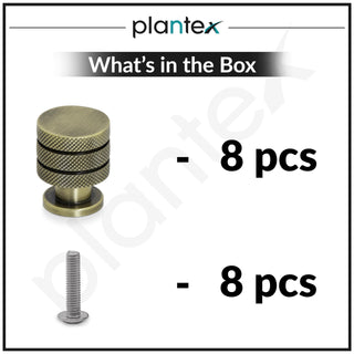 Plantex Knobs for Drawer/Drawer Knobs/Cabinet Knobs/Drawer knobs Handle/Pull-Push Knobs for Home/Office Drawers - Pack of 8 (Brass Antique)