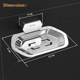 Plantex Soap Holder for Bathroom/304 Grade Stainless Steel Soap Dish/Soap Case/Soap Stand/Bathroom Accessories - Pack of 1 (Delta, 2801, Chrome)
