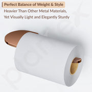 Plantex Smero Pure Brass Toilet Paper Holder/Toilet Paper Roll Holder/Tissue Paper Roll Holder for Bathroom - Smart (PVD Rose Gold)
