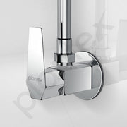 Plantex Angle Valve with Wall Flange & Teflon Tap/Angle Cocke for Bathroom/Bathroom Accessories -Chrome (Celesiya-1244)