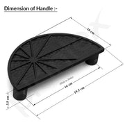 Plantex Door Handle/8 Inch Main Door Handle/Door Handle for Home/Pull-Push Door Handle/Door Accessories - Pack of 1 (Black)