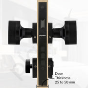 Plantex Heavy Duty Door Lock/Main Door Mortise Lock Handle/Handle Set for Home/Office/Door Accessories (Black)